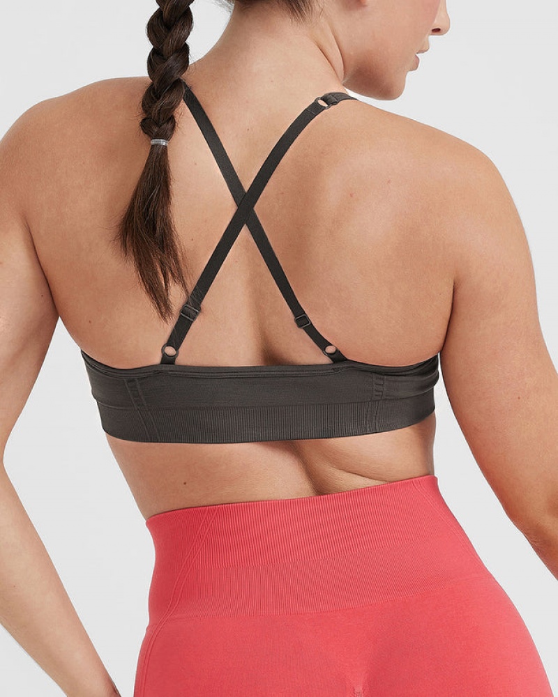 Oner Active Effortless Bandjes Bralette Sports Bras Diepgrijs Bruin | GIZ-593287