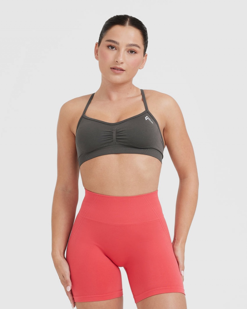 Oner Active Effortless Bandjes Bralette Sports Bras Diepgrijs Bruin | GIZ-593287