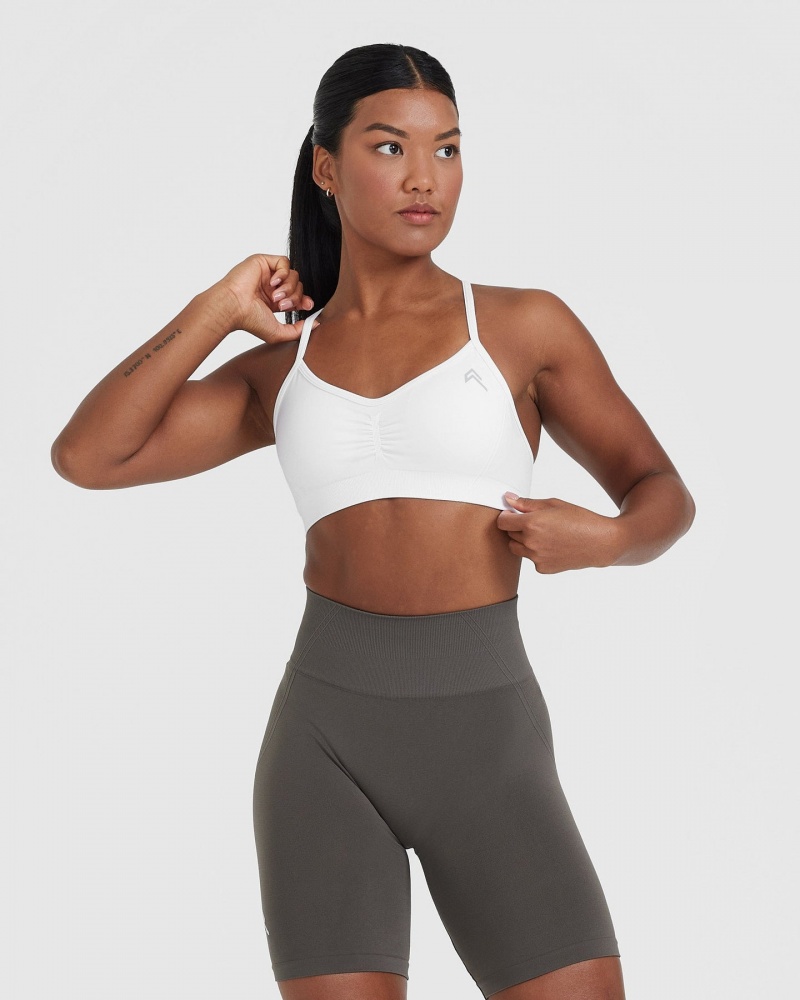 Oner Active Effortless Bandjes Bralette Sports Bras Wit | PZW-519364