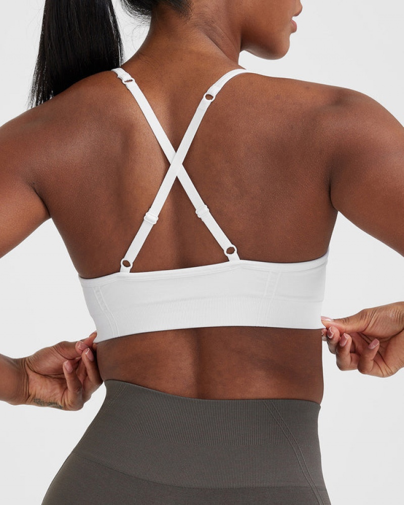 Oner Active Effortless Bandjes Bralette Sports Bras Wit | PZW-519364