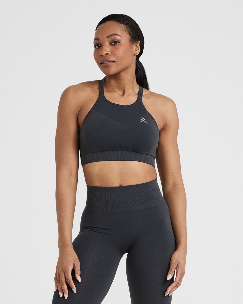 Oner Active Effortless Seamless High Neck Bralette Sports Bras Zwart | RQH-361280