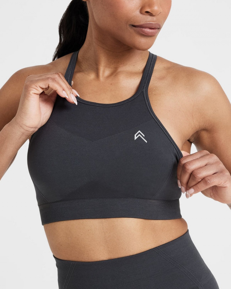 Oner Active Effortless Seamless High Neck Bralette Sports Bras Zwart | RQH-361280