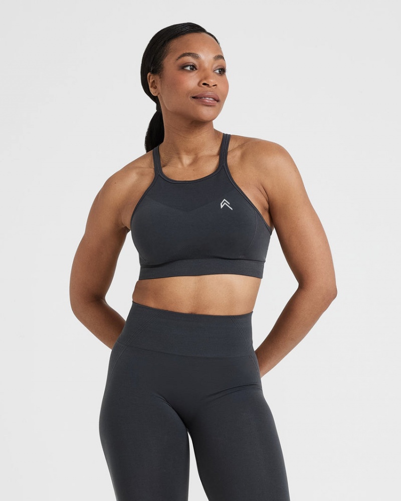 Oner Active Effortless Seamless High Neck Bralette Sports Bras Zwart | RQH-361280