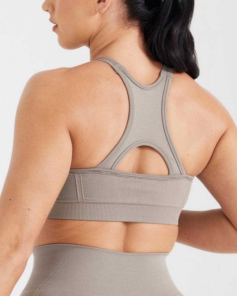 Oner Active Effortless Seamless High Neck Bralette Sports Bras Grijs | XEI-271389