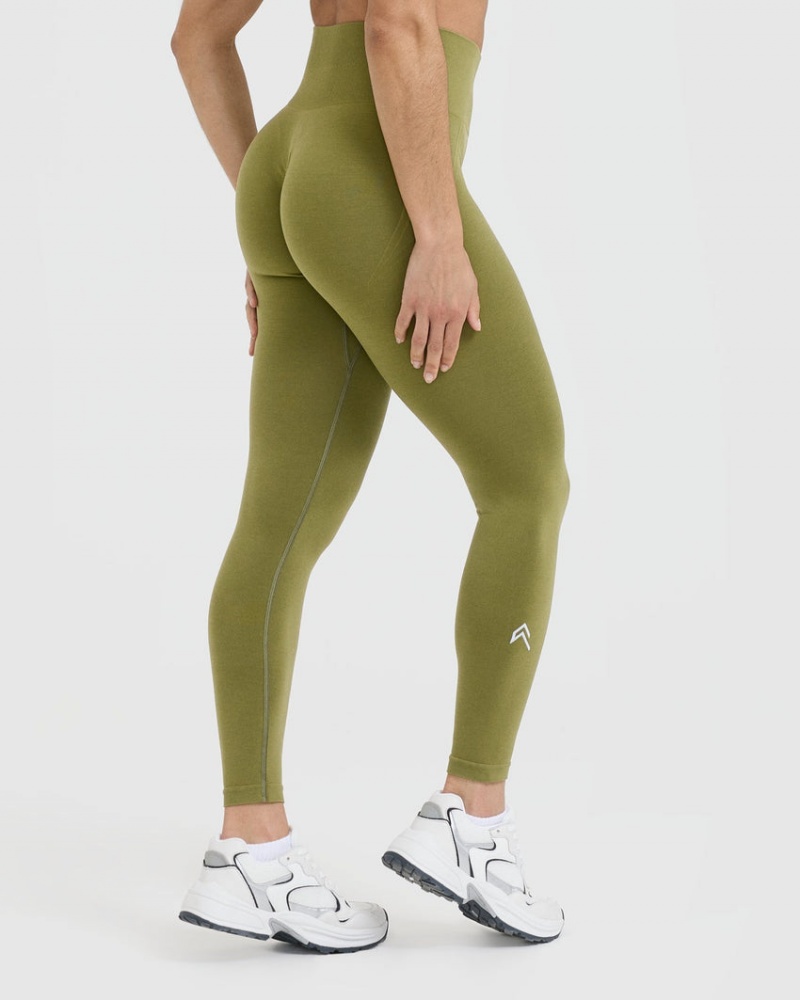 Oner Active Effortless Seamless Leggings Olijfgroen Groen | LNI-821630