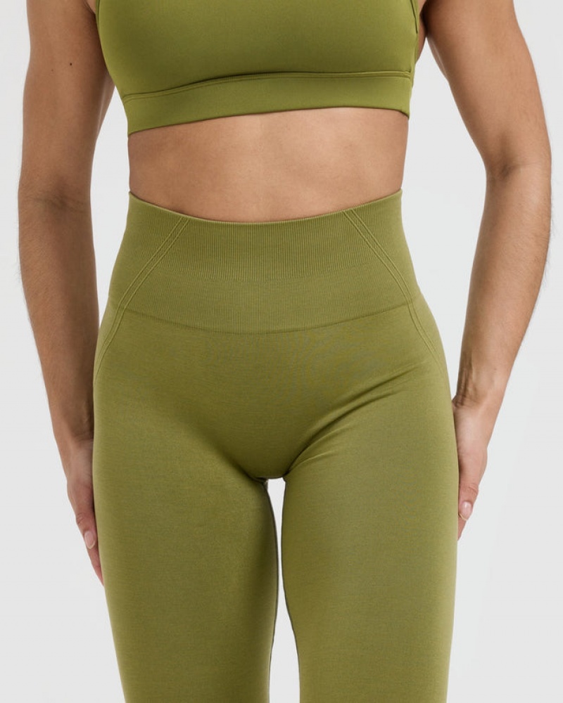 Oner Active Effortless Seamless Leggings Olijfgroen Groen | LNI-821630