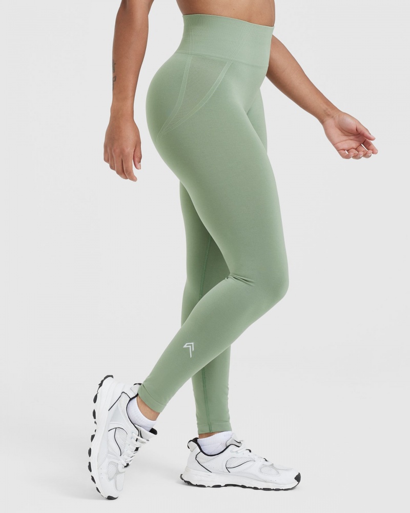 Oner Active Effortless Seamless Leggings Olijfgroen | YEU-031567