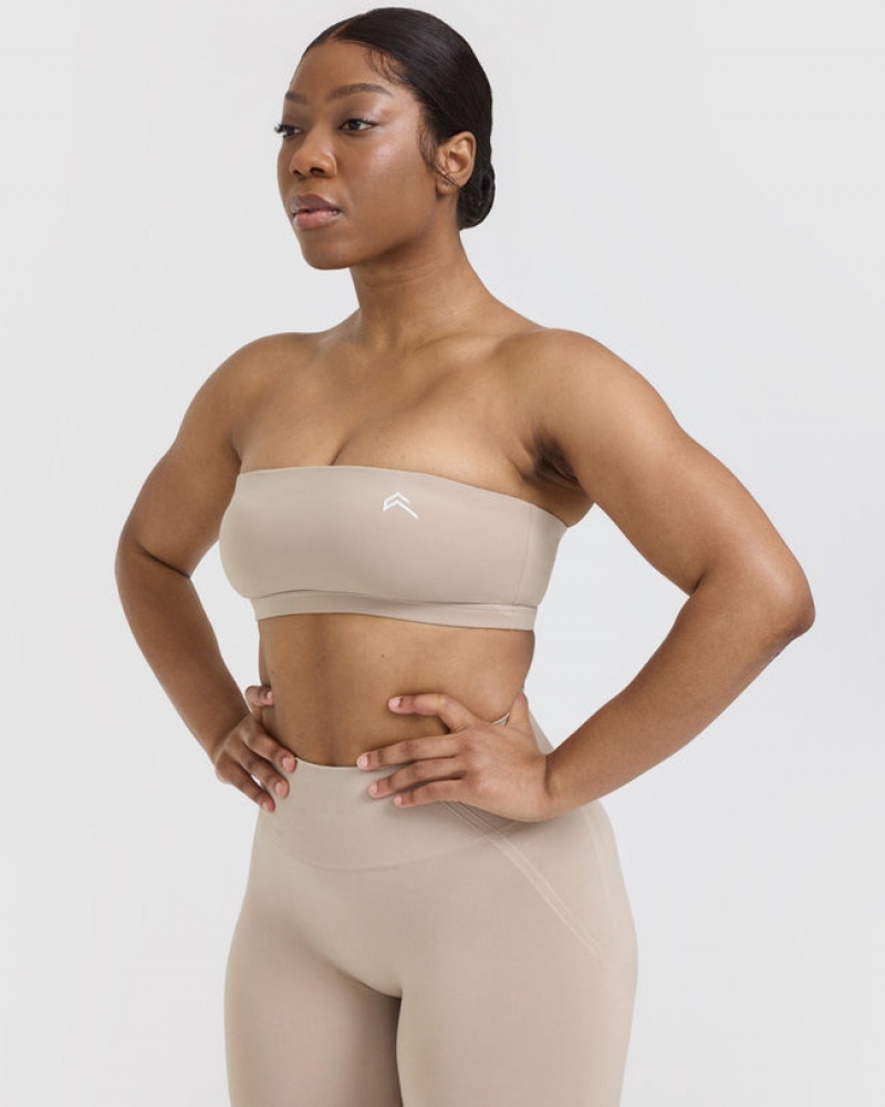 Oner Active Everyday Bandeau Bralette Sports Bras Lichtbruin | FTG-294816