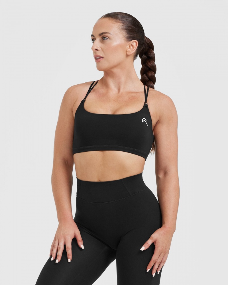 Oner Active Everyday Cross Over Bralette Sports Bras Zwart | AWD-351782