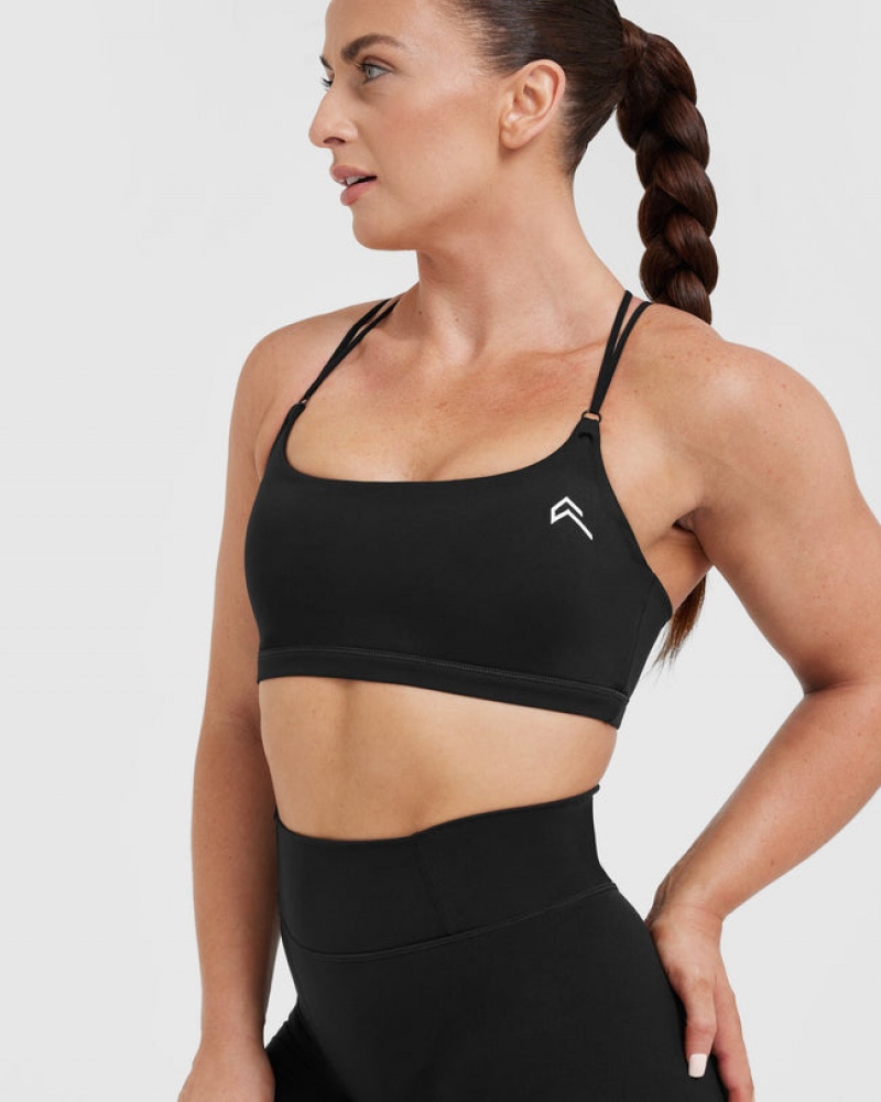 Oner Active Everyday Cross Over Bralette Sports Bras Zwart | AWD-351782