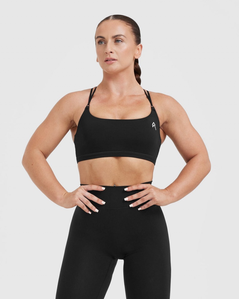 Oner Active Everyday Cross Over Bralette Sports Bras Zwart | AWD-351782