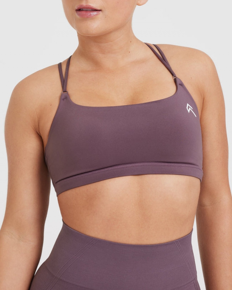 Oner Active Everyday Cross Over Bralette Sports Bras Paars | UGE-784910