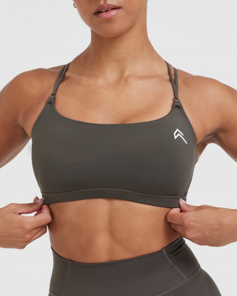 Oner Active Everyday Cross Over Bralette Sports Bras Diepgrijs Bruin | XZR-579364