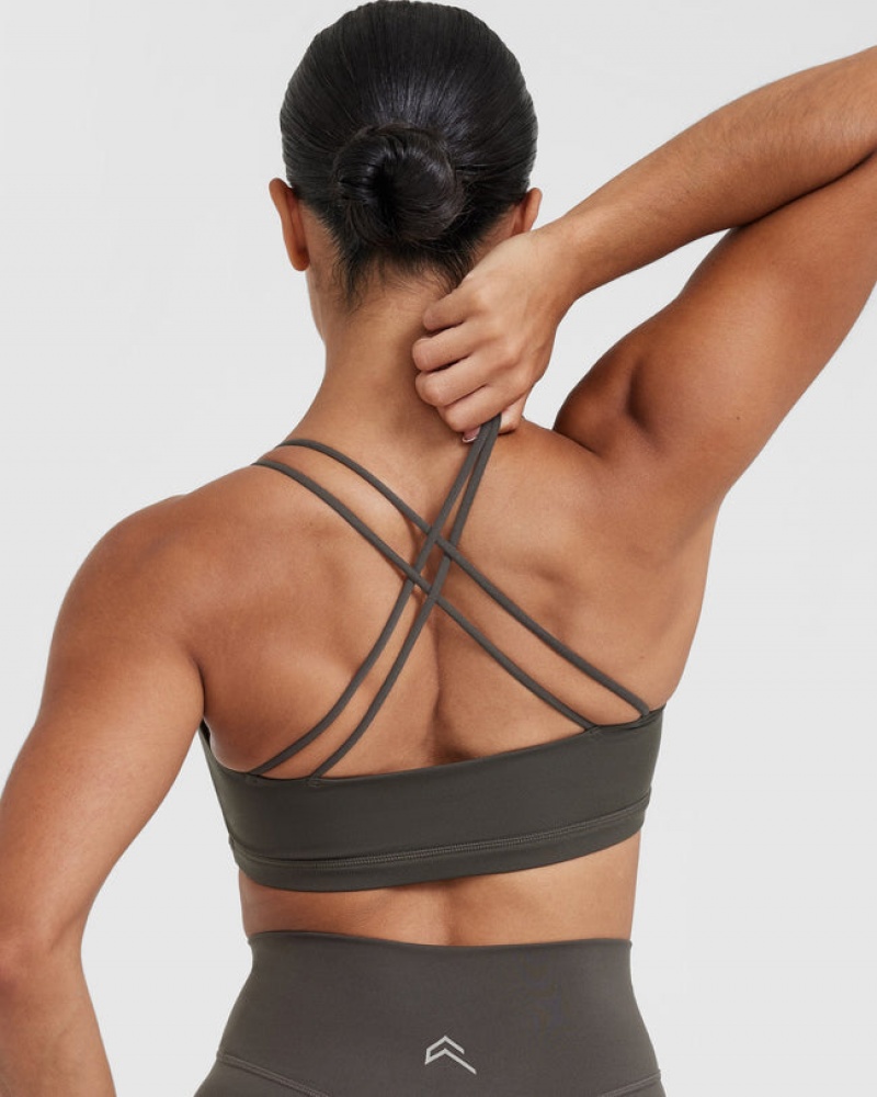 Oner Active Everyday Cross Over Bralette Sports Bras Diepgrijs Bruin | XZR-579364