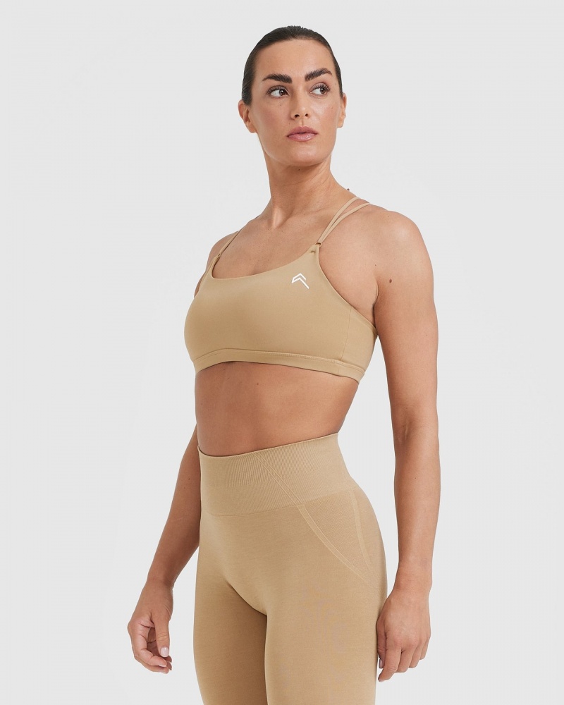 Oner Active Everyday Cross Over Bralette Sports Bras Bruin | GXQ-140578