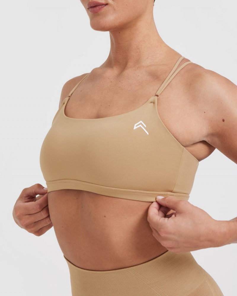 Oner Active Everyday Cross Over Bralette Sports Bras Bruin | GXQ-140578