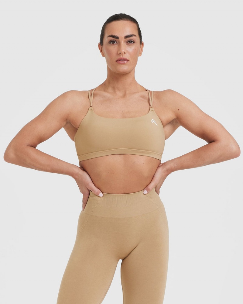 Oner Active Everyday Cross Over Bralette Sports Bras Bruin | GXQ-140578