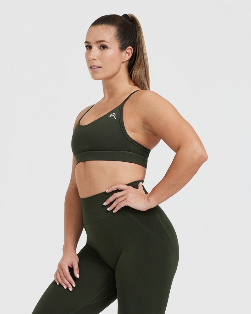 Oner Active Everyday Sports Bras Khaki | KEG-078546