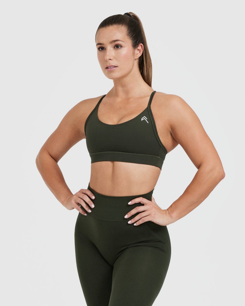 Oner Active Everyday Sports Bras Khaki | KEG-078546