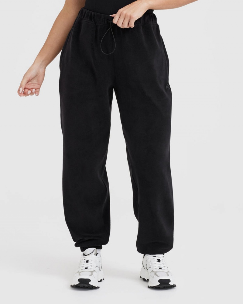 Oner Active Fleece Oversized Joggingbroek Zwart | HOI-063527