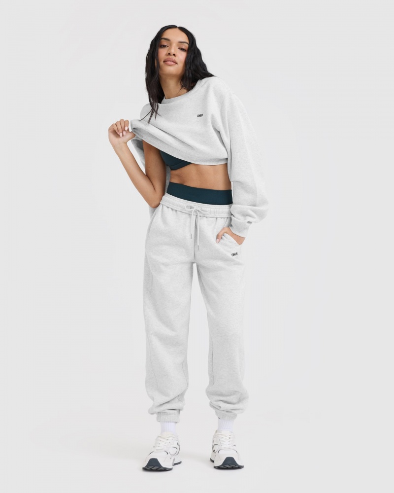 Oner Active Foundations Crop Sweatshirts Lichtgrijs | SBL-691408