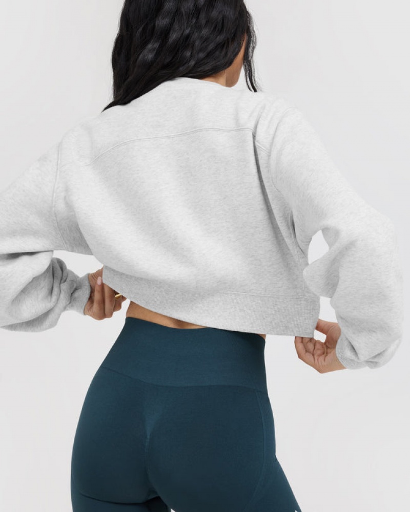 Oner Active Foundations Crop Sweatshirts Lichtgrijs | SBL-691408