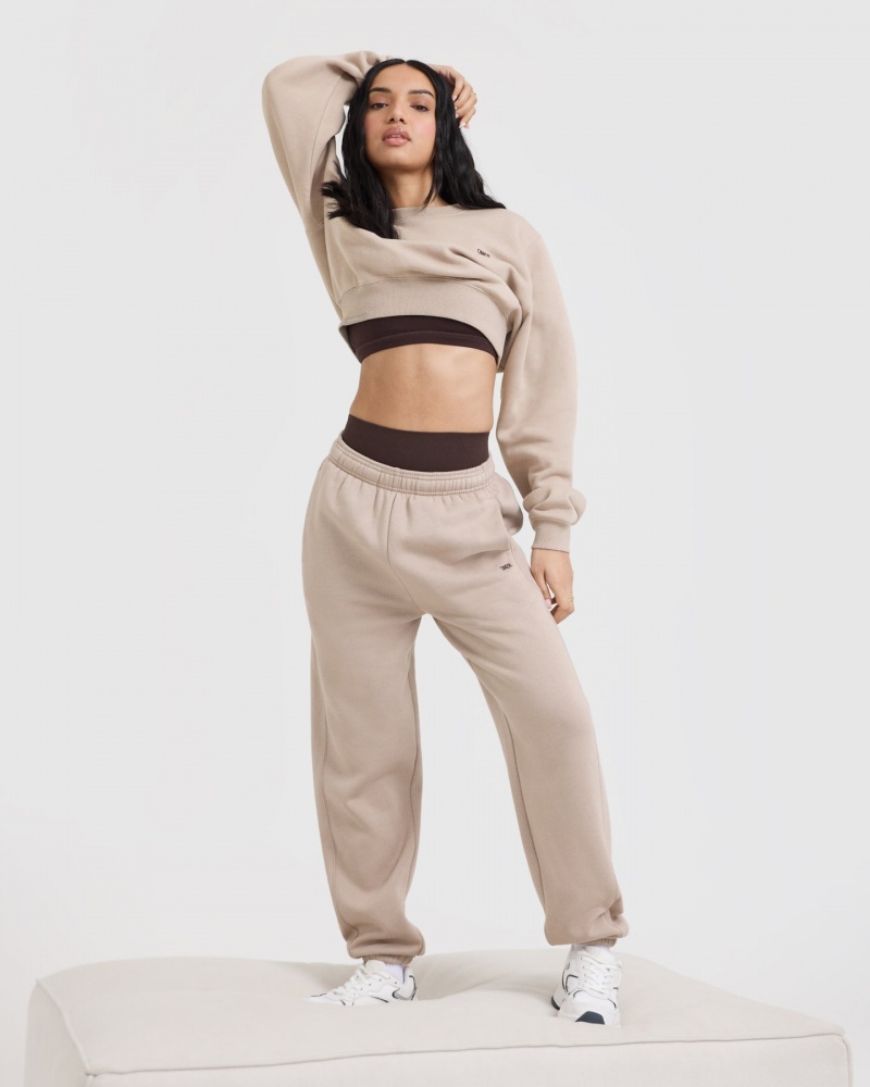 Oner Active Foundations Crop Sweatshirts Lichtbruin | HJO-653491