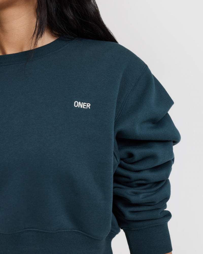 Oner Active Foundations Crop Sweatshirts Blauw | SUP-236074