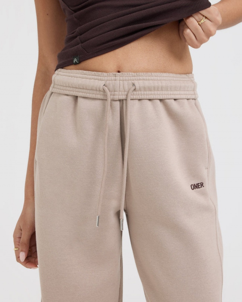 Oner Active Foundations Rechtdoor Leg Joggingbroek Lichtbruin | EZR-304589