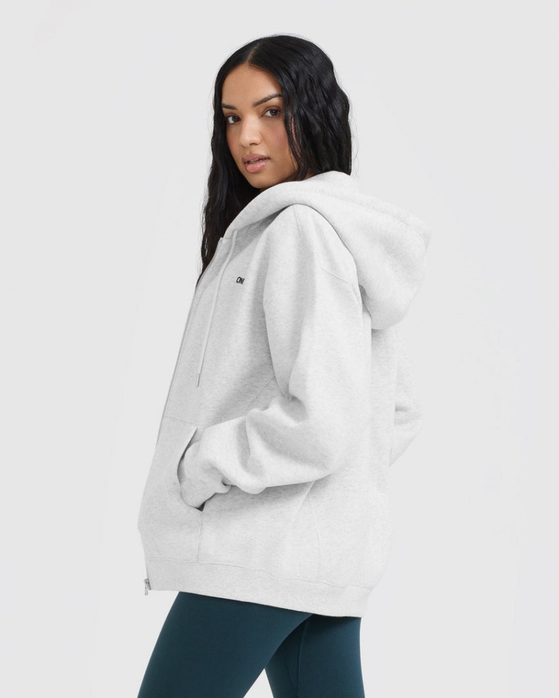 Oner Active Foundations Zip Through Hoodie Lichtgrijs | PNF-983627