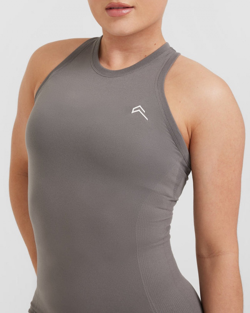 Oner Active Go To Seamless Fitted High Neck T-shirts Grijs | LMS-812357