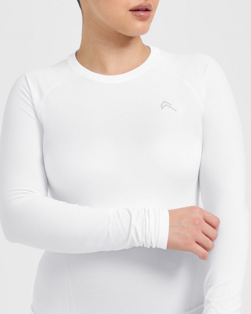 Oner Active Go To Seamless Fitted Long Sleeve T-shirts Wit | IWE-108965