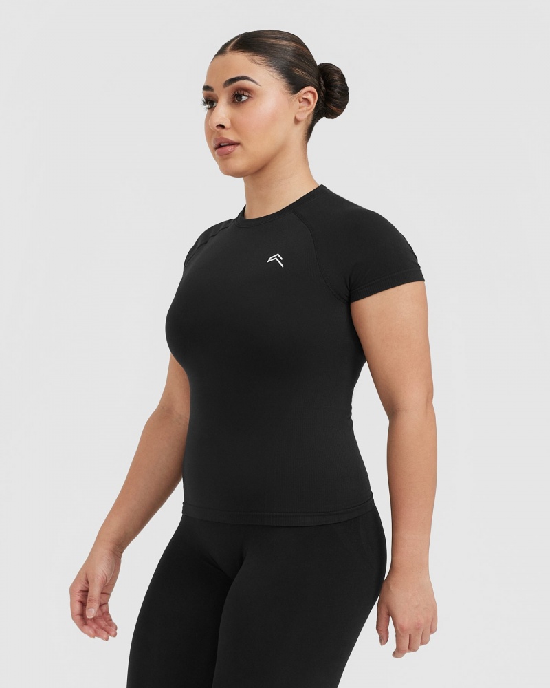 Oner Active Go To Seamless Fitted T-shirts Zwart | PRF-936178