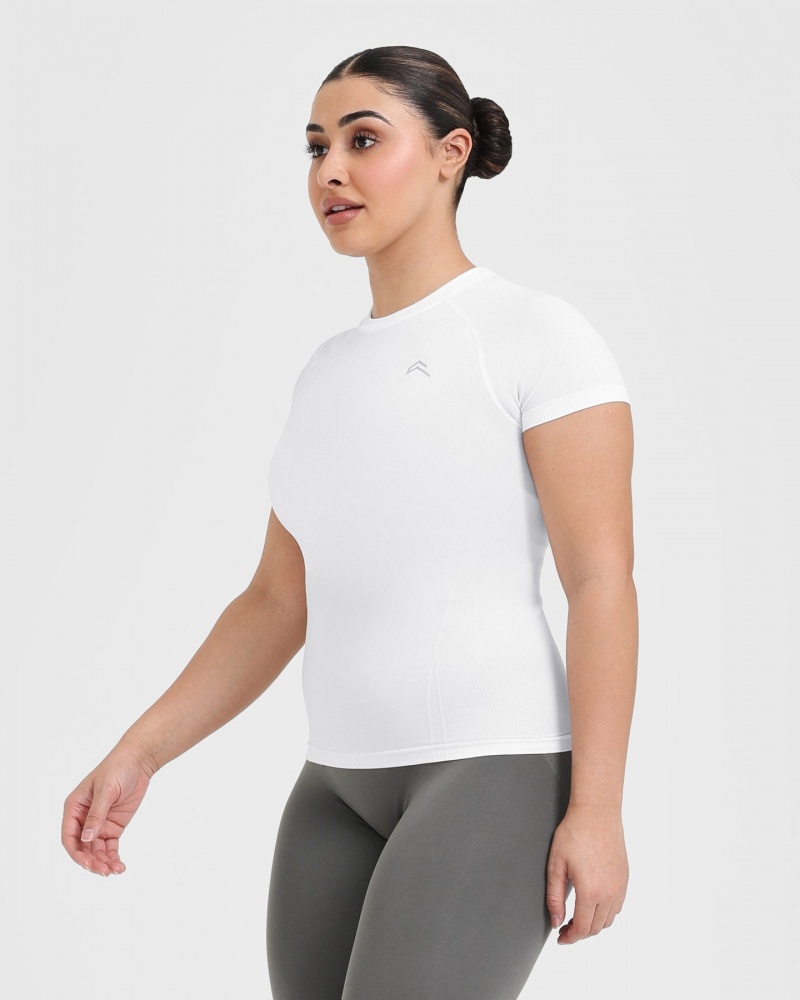 Oner Active Go To Seamless Fitted T-shirts Wit | DJF-853690