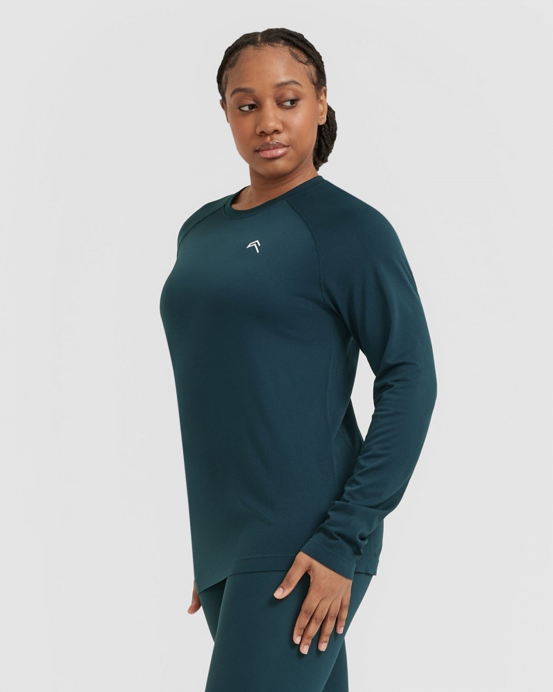 Oner Active Go To Seamless Loose Long Sleeve T-shirts Blauw | WMX-405238