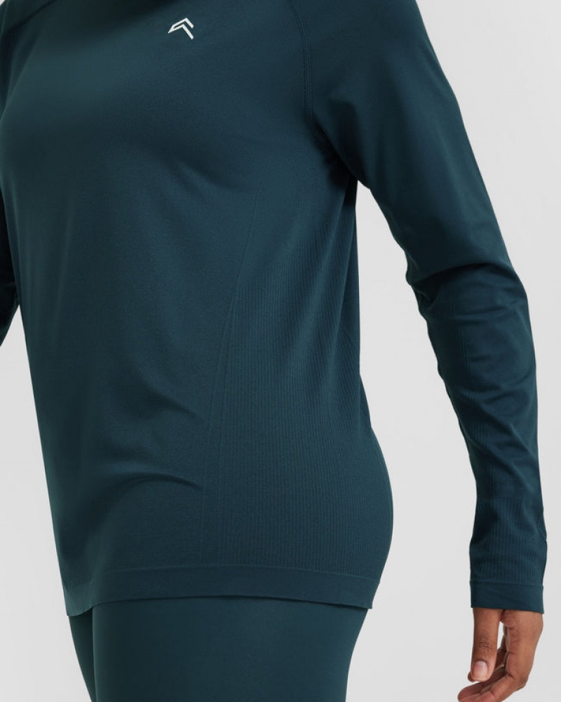 Oner Active Go To Seamless Loose Long Sleeve T-shirts Blauw | WMX-405238