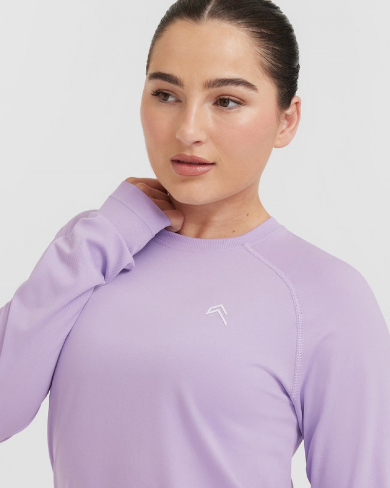 Oner Active Go To Seamless Loose Long Sleeve T-shirts Paars | KWG-809765