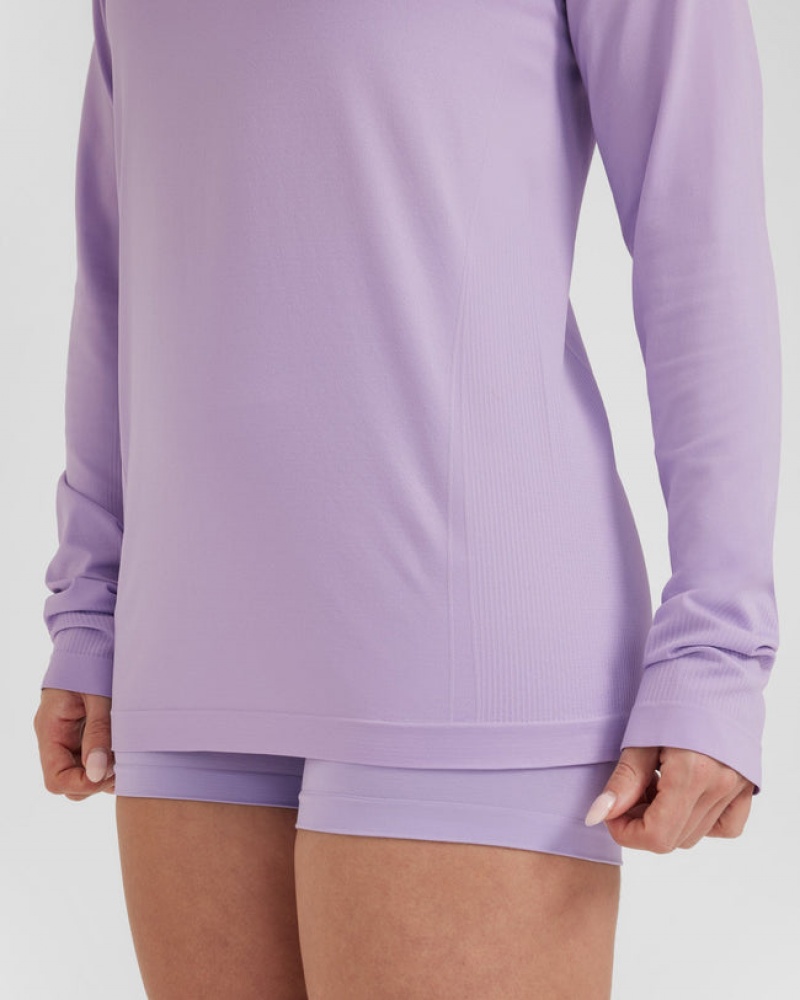 Oner Active Go To Seamless Loose Long Sleeve T-shirts Paars | KWG-809765