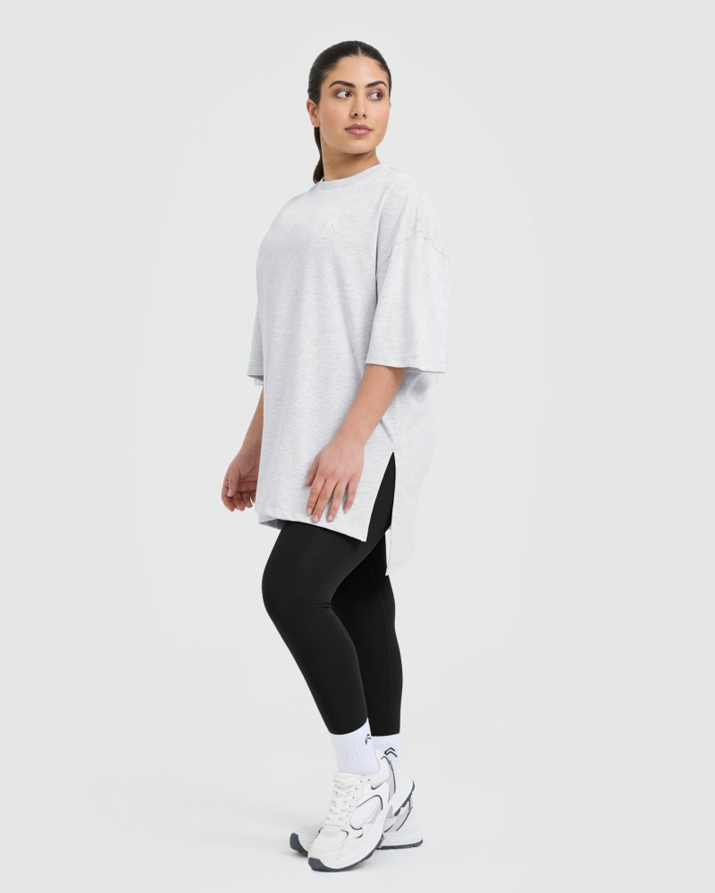 Oner Active Klassieke Longline T-shirts Lichtgrijs | QBZ-321786