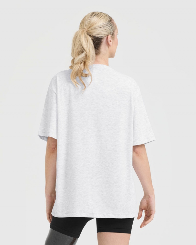 Oner Active Klassieke Oner Grafische Oversized Lichtgewicht T-shirts Lichtgrijs | LVY-976043