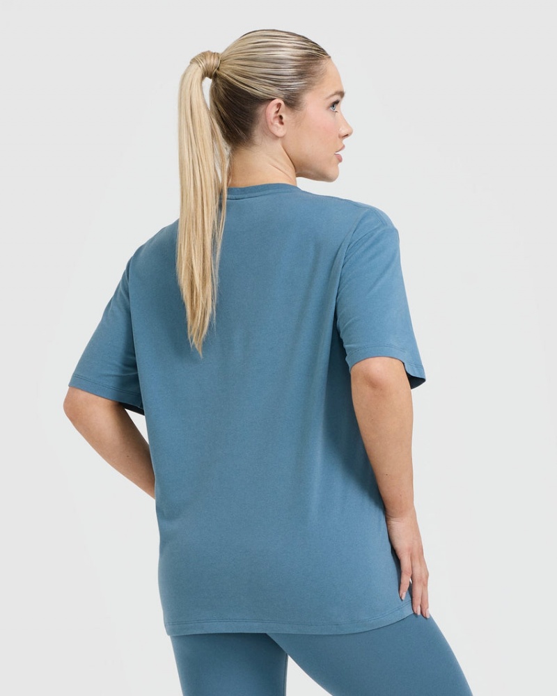 Oner Active Klassieke Oversized Lichtgewicht T-shirts Blauw | JHW-817539