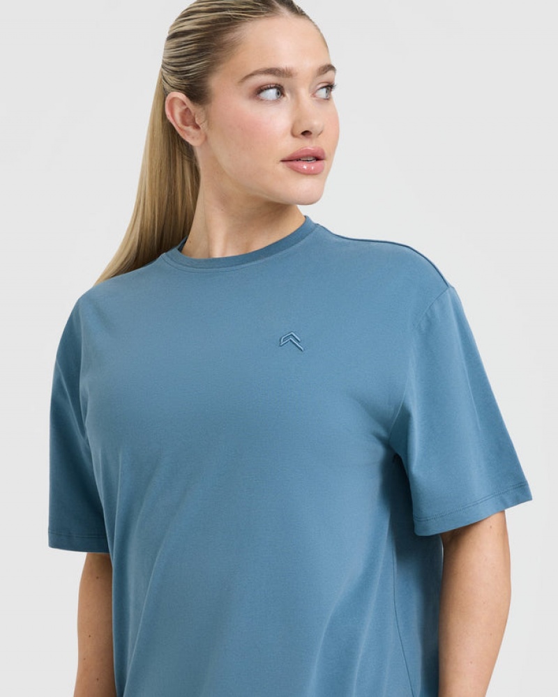 Oner Active Klassieke Oversized Lichtgewicht T-shirts Blauw | JHW-817539