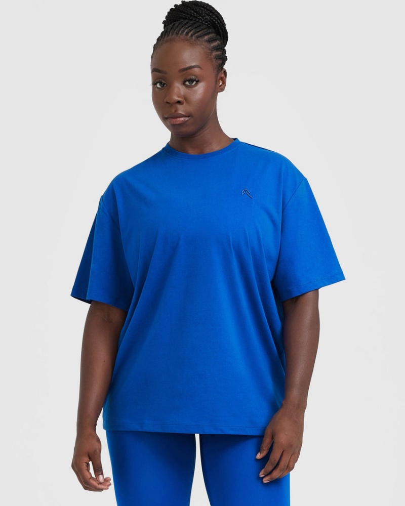 Oner Active Klassieke Oversized Lichtgewicht T-shirts Diepblauw | WZE-397508