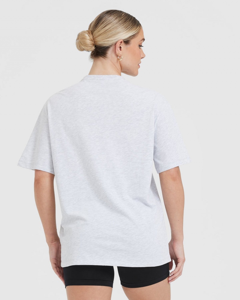 Oner Active Klassieke Oversized Lichtgewicht T-shirts Lichtgrijs | AXH-609512