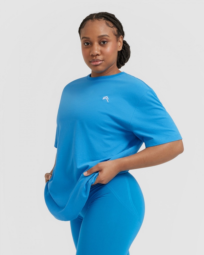 Oner Active Klassieke Oversized Lichtgewicht T-shirts Blauw | TVZ-246187