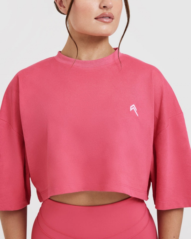 Oner Active Klassieke Relaxed Crop Lichtgewicht T-shirts Roze | CWJ-054792