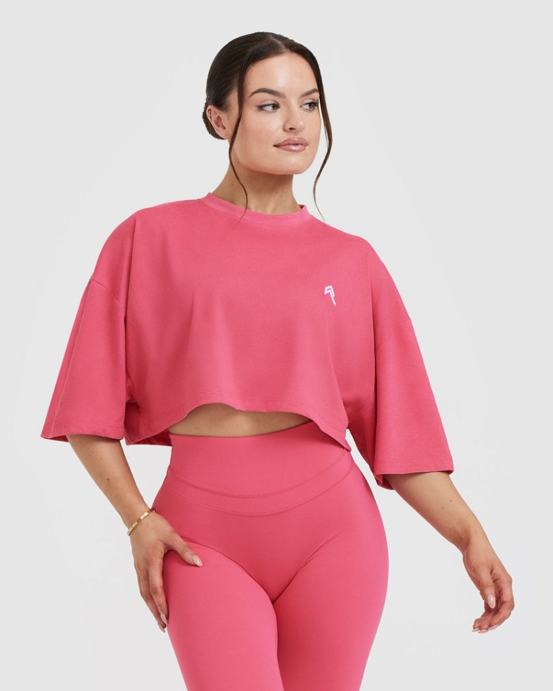 Oner Active Klassieke Relaxed Crop Lichtgewicht T-shirts Roze | CWJ-054792