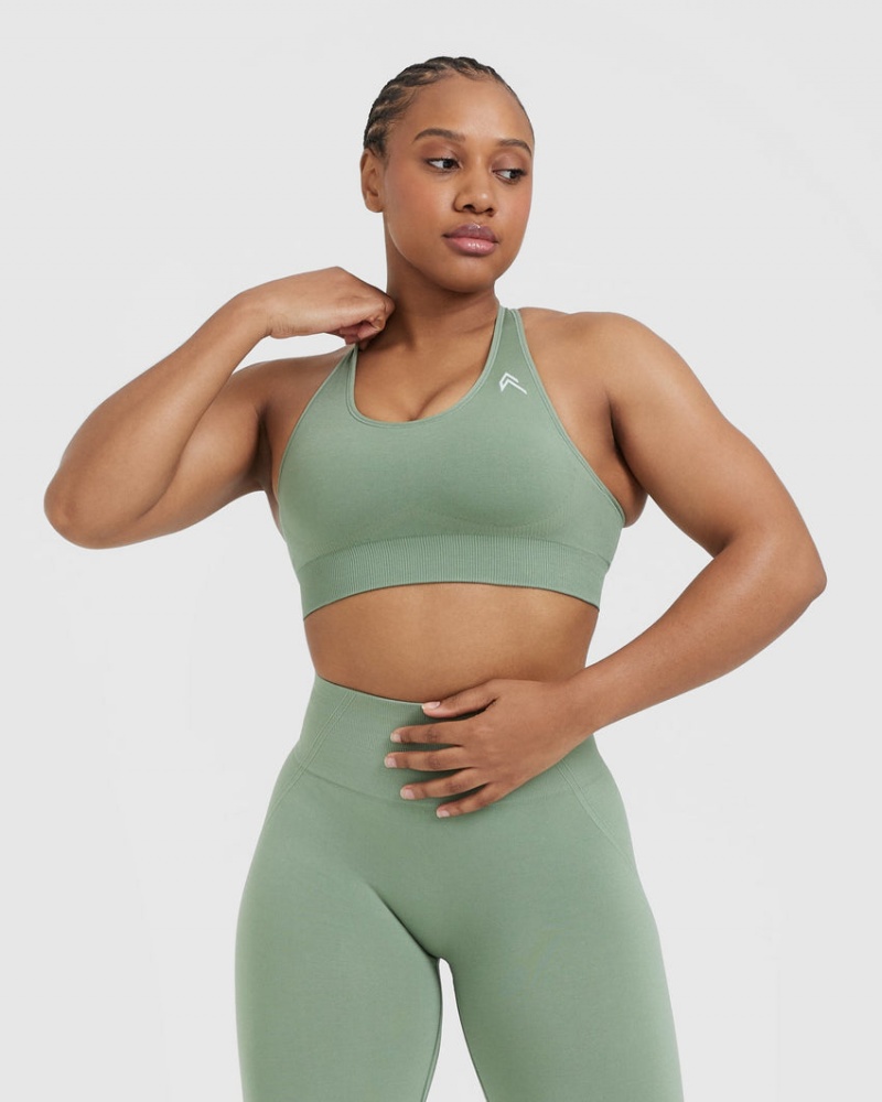 Oner Active Klassieke Seamless 2.0 Bralette Sports Bras Olijfgroen | IHJ-576410