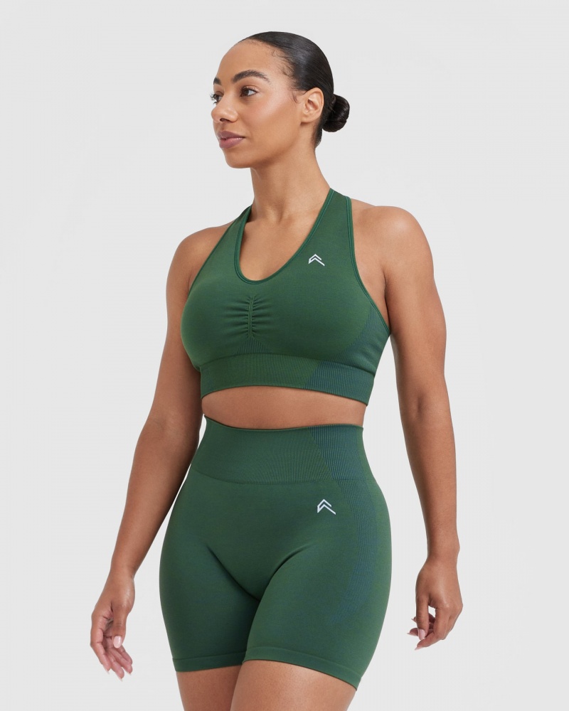 Oner Active Klassieke Seamless 2.0 V-Neck Bralette Sports Bras Groen | OLA-431728