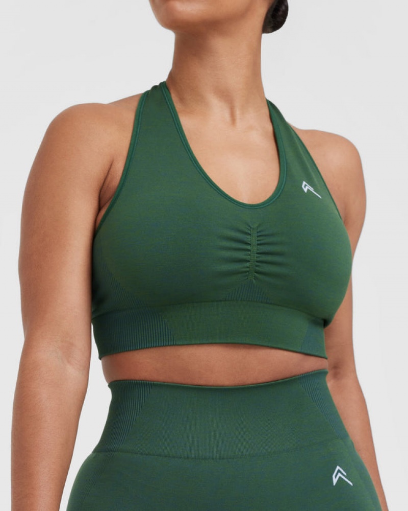 Oner Active Klassieke Seamless 2.0 V-Neck Bralette Sports Bras Groen | OLA-431728